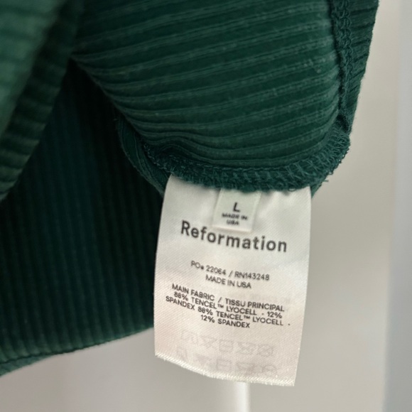 Reformation Green Skirt and Crop Tank Set - Picture 3 of 5